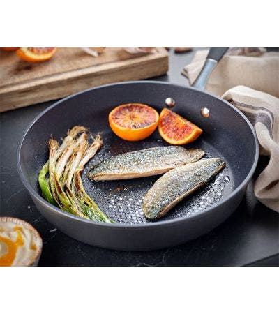 Pan Fried Mackerel with Charred Spring Onions & Burnt Blood Orange Aioli