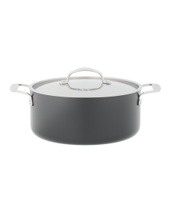 Hard Anodised 24cm Casserole, 5L, Non-Stick