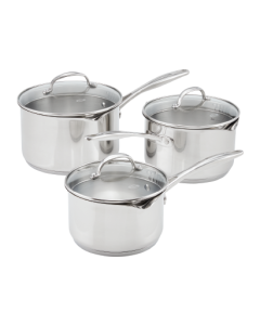 Profile 3 Piece Draining Saucepan Set