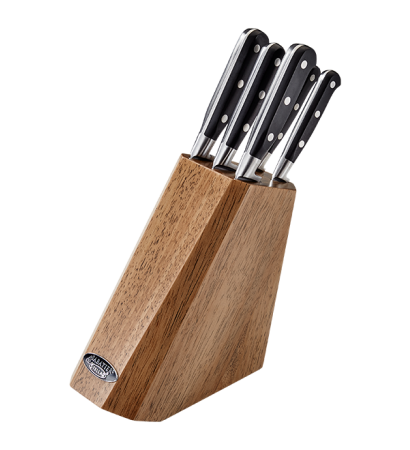 Stellar Sabatier IS, 5 Piece Knife Block Set, Wood
